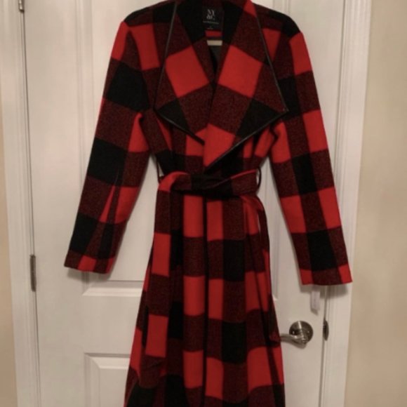 NY&Co.: Buffalo Check Plaid Wrap Coat - XS-S - Picture 5 of 5